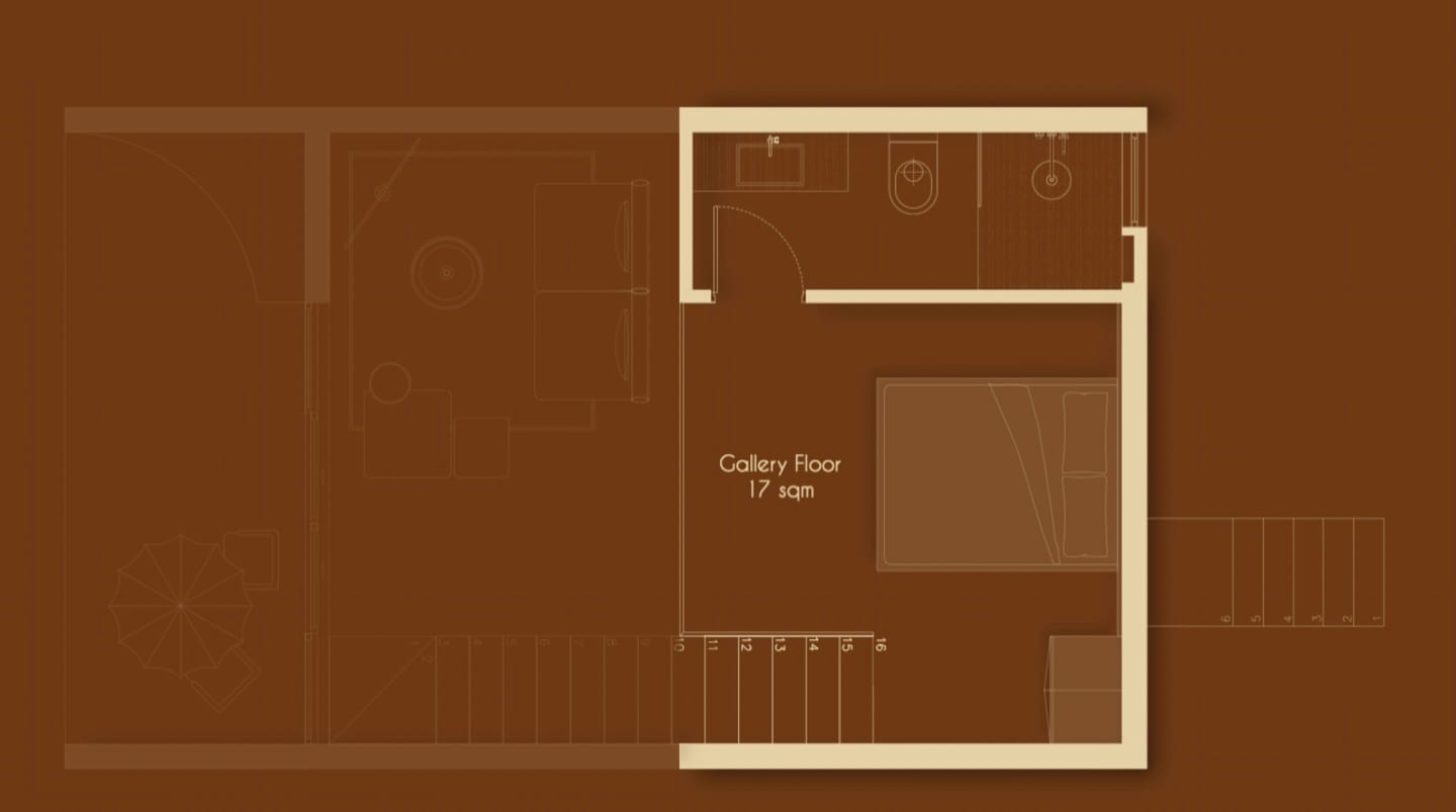 Villa 1BR / 2F gallery floor plan