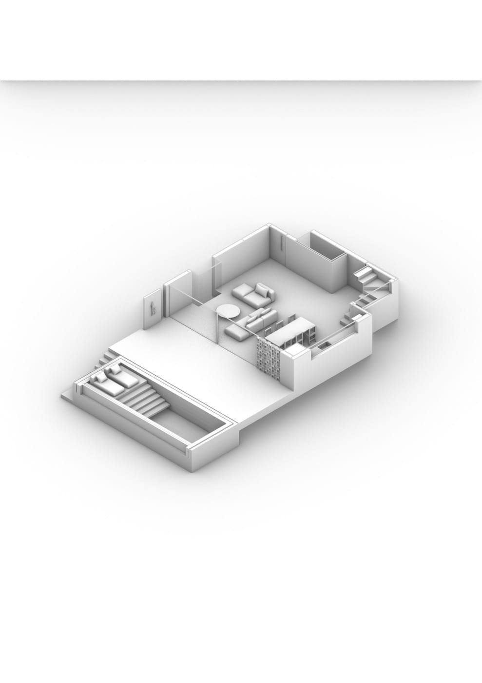 Villa 2BR / L ground floor, three-dimensional overview