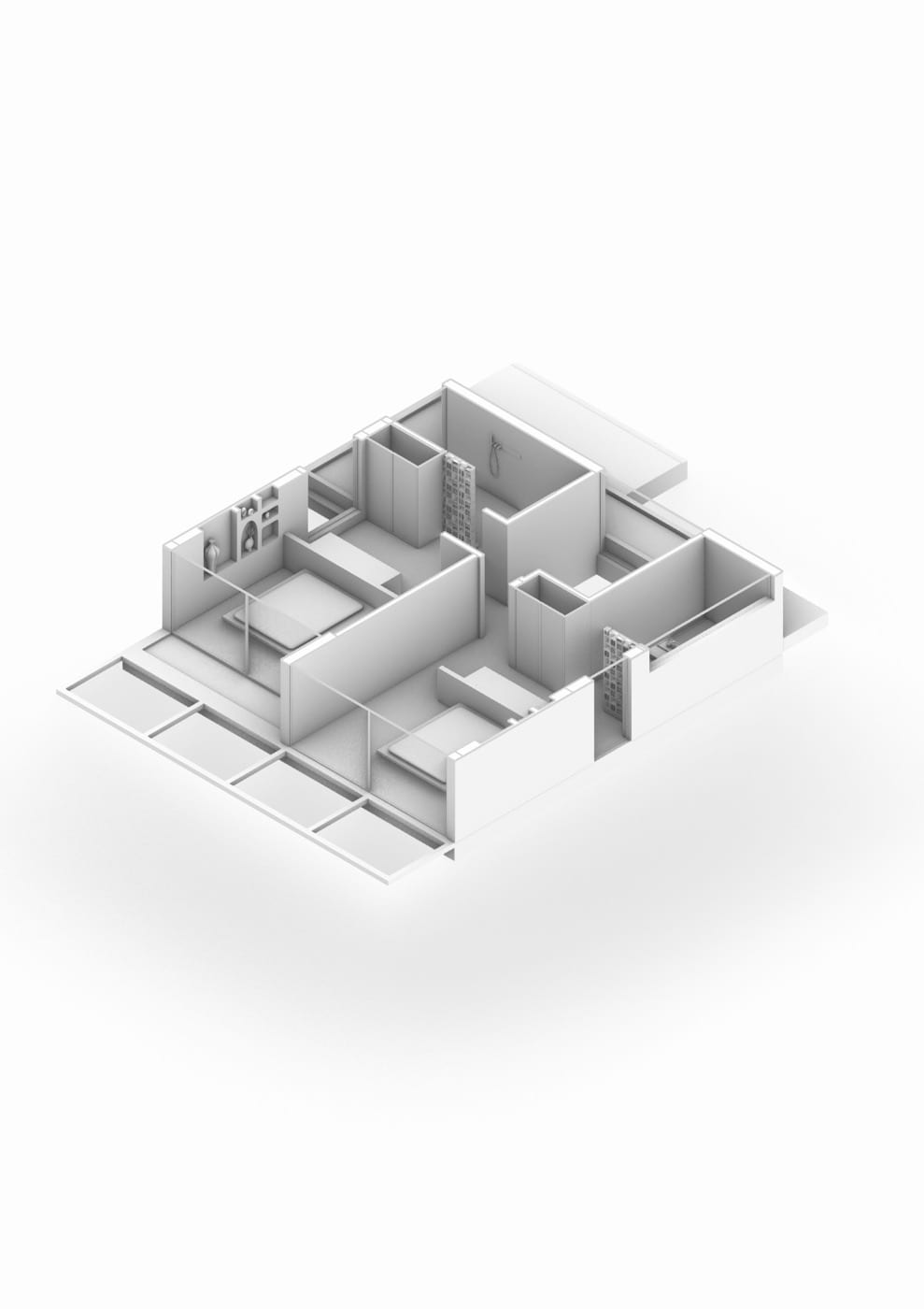 Villa 3BR / M first floor, three-dimensional overview